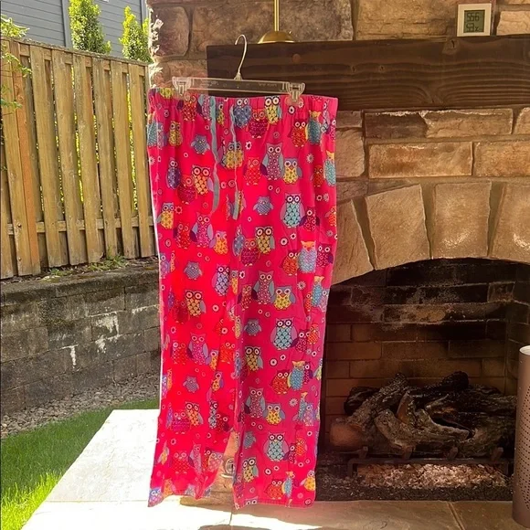 Nick & Nora Colorful Owl Print PJ Set - Picture 3 of 6